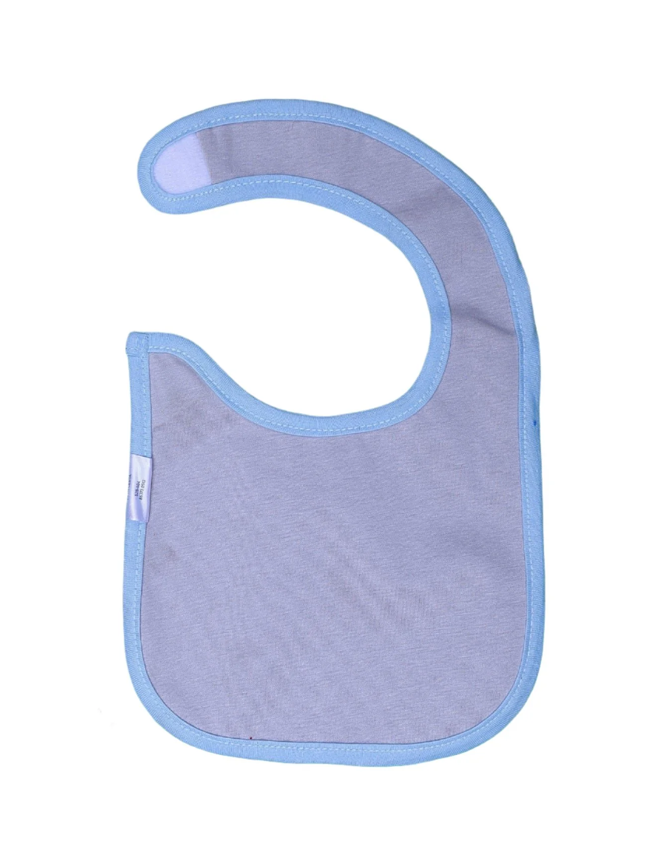 Zubaida's Bib Gray & Blue with white Polka Dots - Image 2