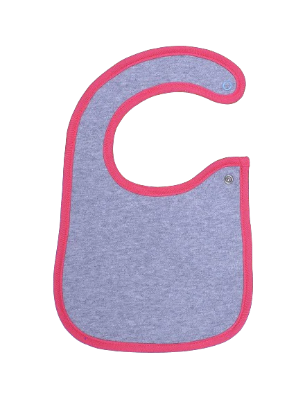Zubaida's Bib Gray & Pink