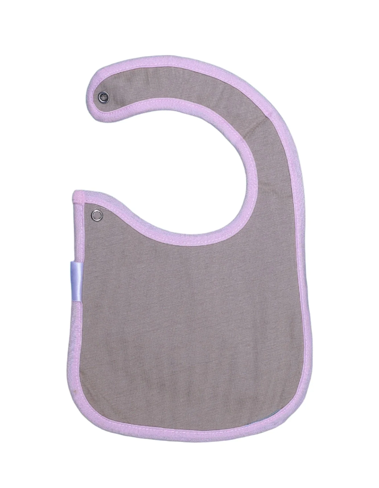 Zubaida's Bib Grey with Pink Border - Image 2