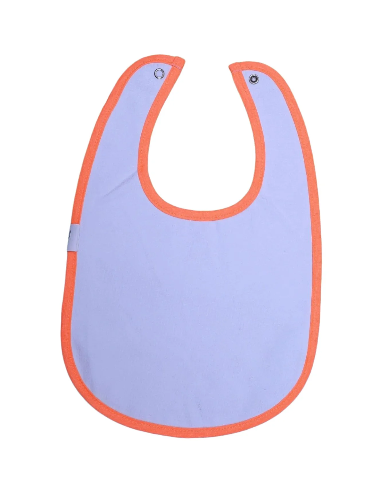 Zubaida's Bib Grey with White Polka Dots Orange Border - Image 2