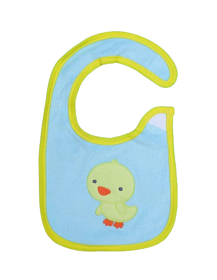 Zubaida's Bib Light Blue & Yellow Duck Theme