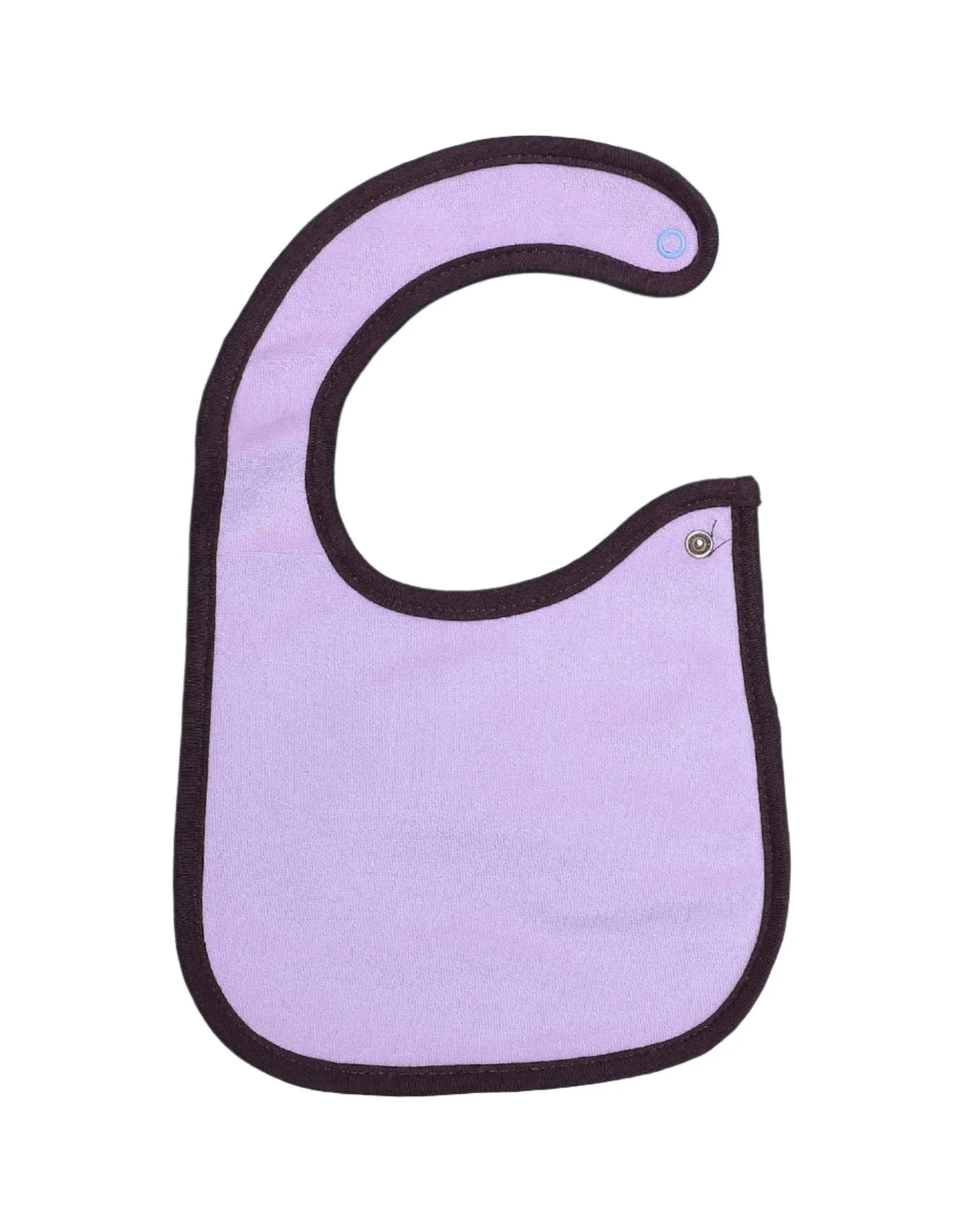 Zubaida's Bib Light Pink Brown Border