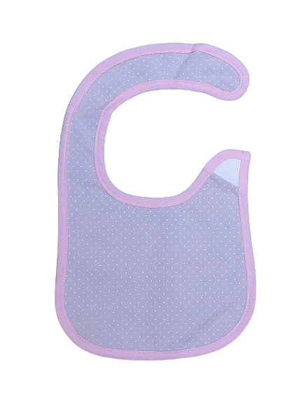 Zubaida's Bib Light Pink & Gray