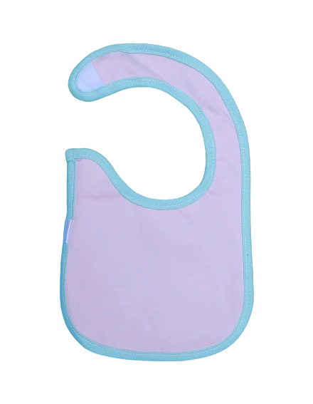 Zubaida's Bib Mint Blue & White Stripes - Image 2