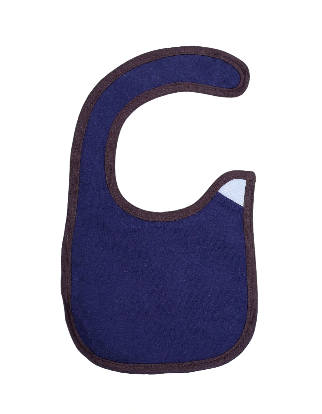 Zubaida's Bib Navy Blue & Brown