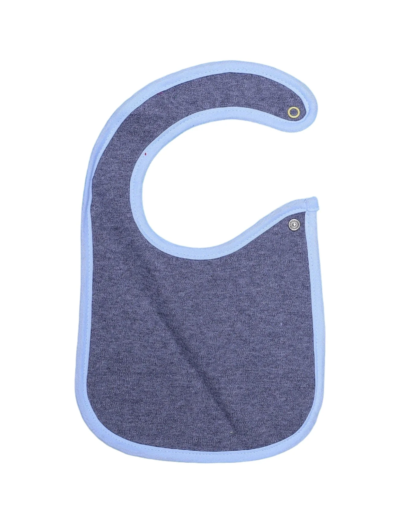 Zubaida's Bib Navy Blue with Purple Border