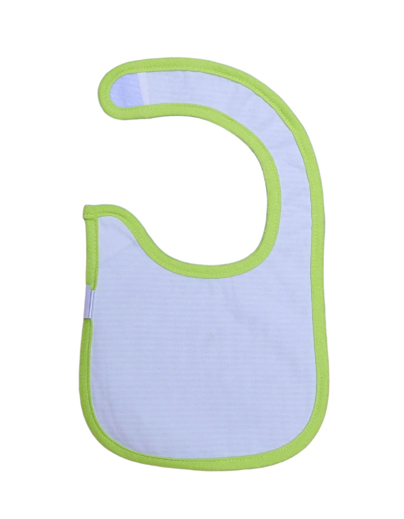 Zubaida's Bib Neon Green & Navy Blue with White Stripes - Image 2