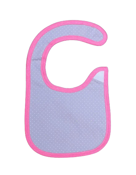 Zubaida's Bib Pink Gray & Pink