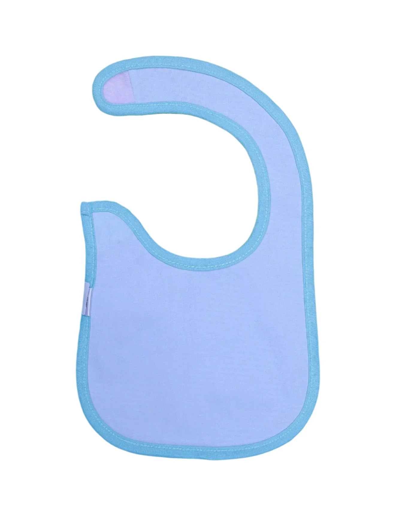 Zubaida's Bib Pink Striped with Sea Green Border - Image 2