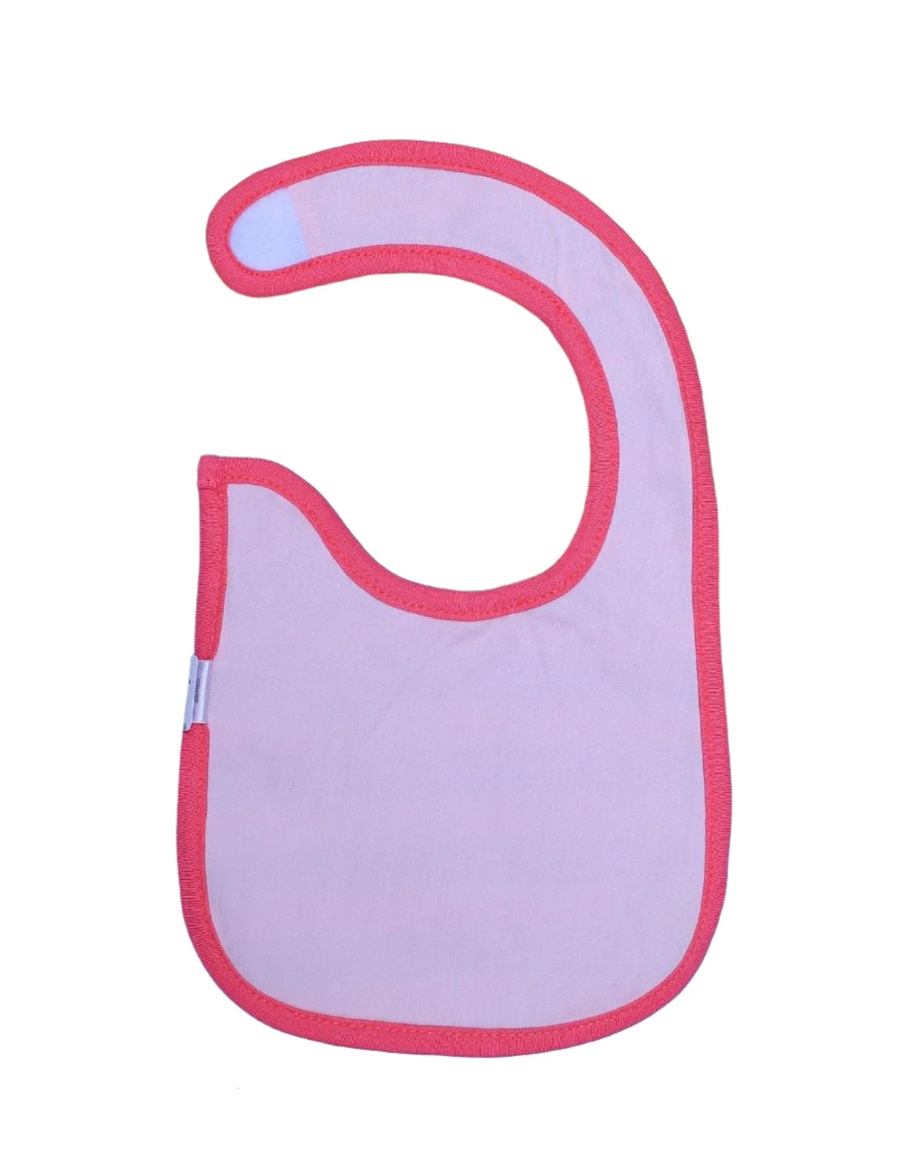 Zubaida's Bib Pink with White & Blue Stripes - Image 2