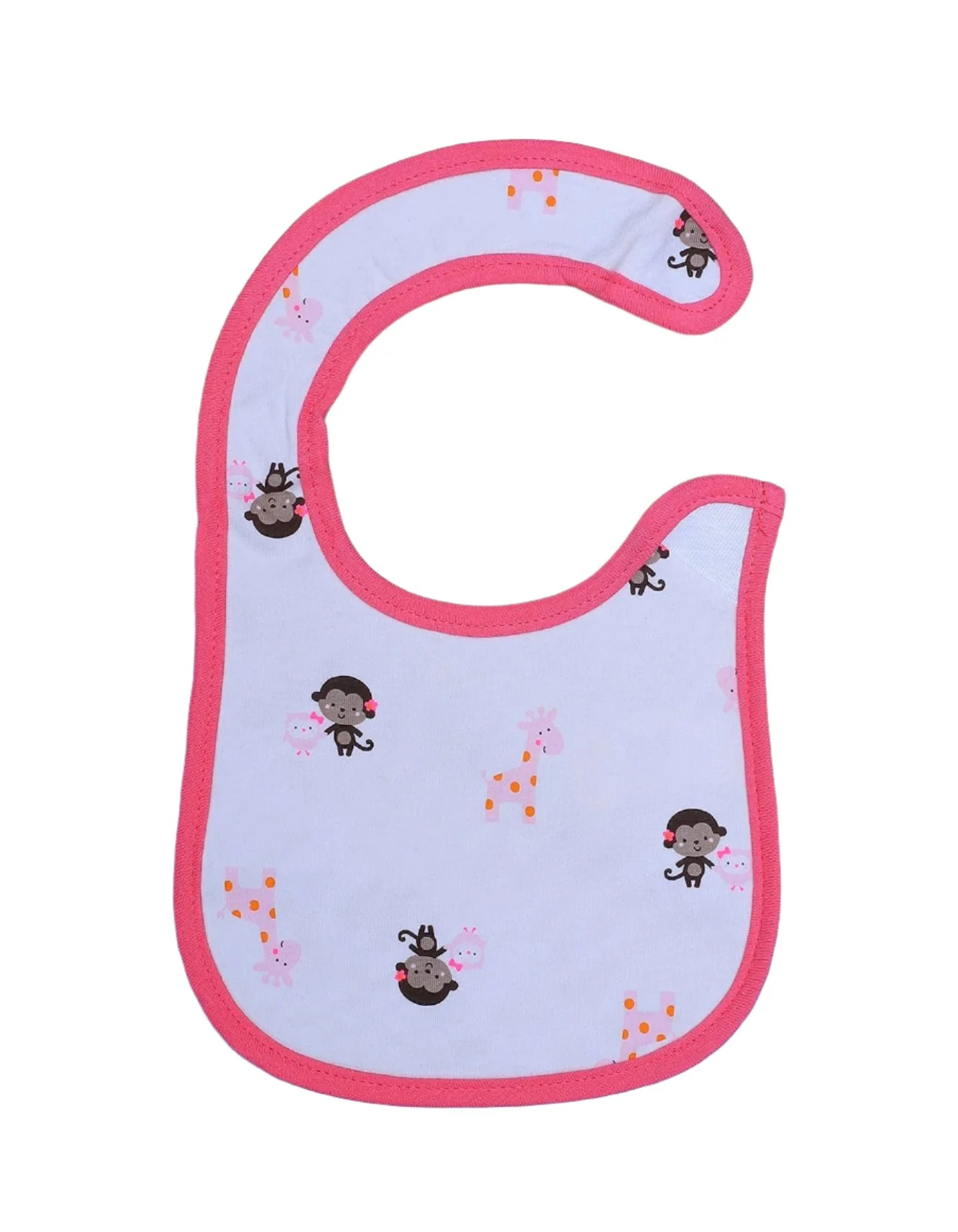 Zubaida's Bib White & Blue with Animals Theme
