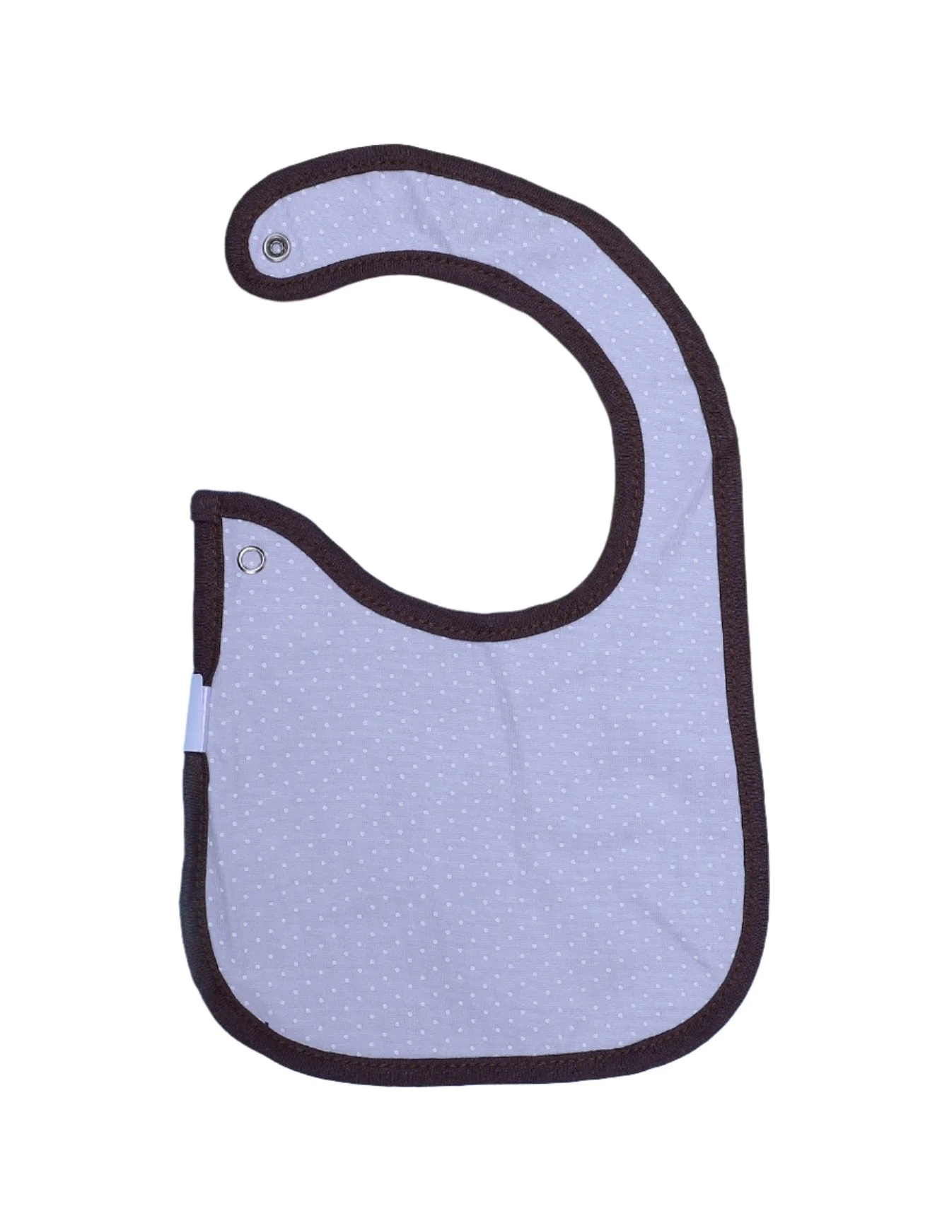 Zubaida's Bib White & Brown with Balls Theme - Image 2