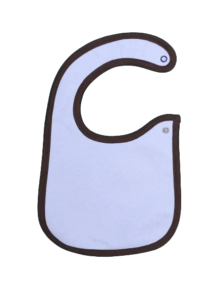 Zubaida's Bib White & Dark Brown