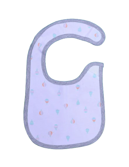 Zubaida's Bib White & Gray Parachute Theme