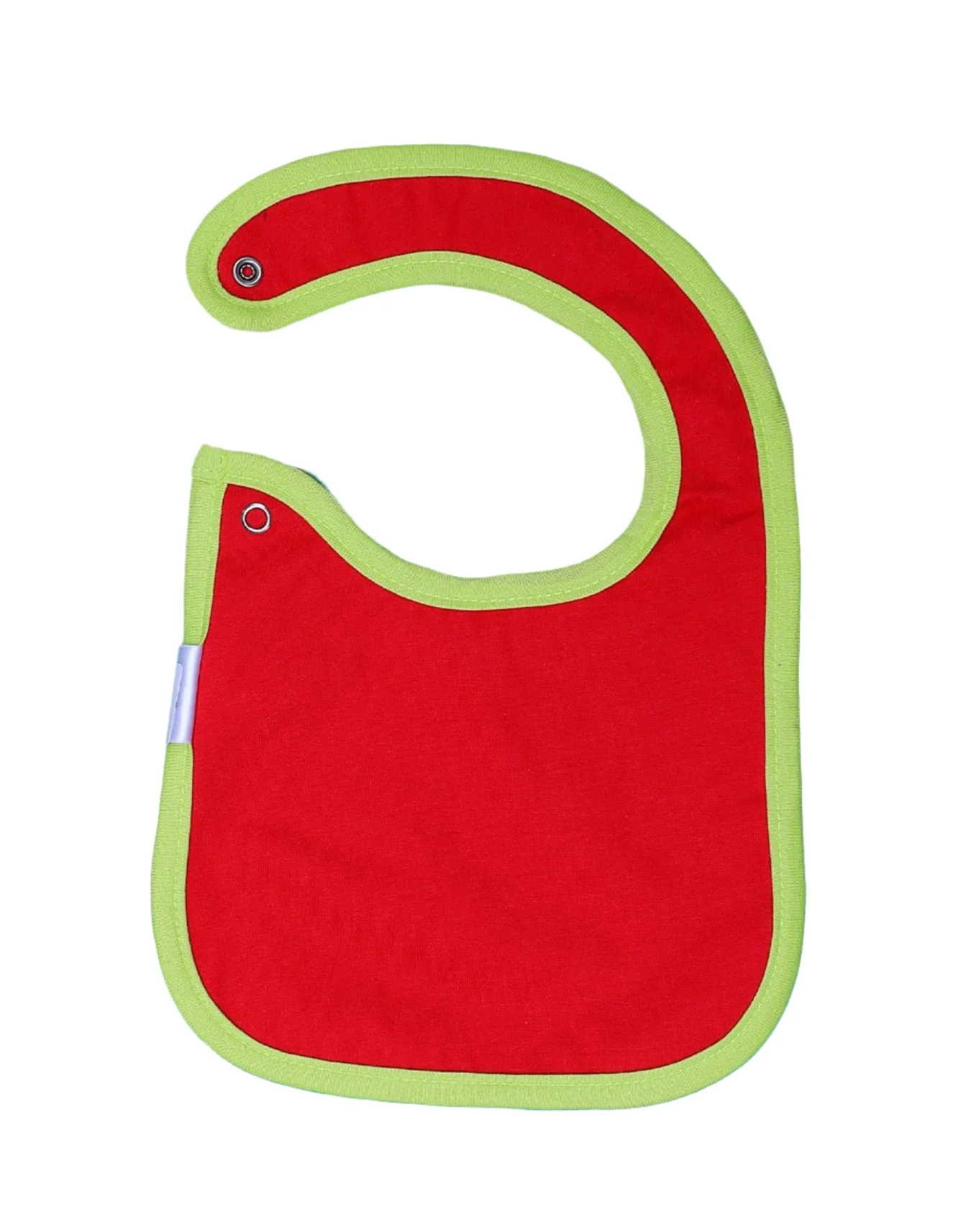 Zubaida's Bib White & Neon Green with Monkeys Theme - Image 2