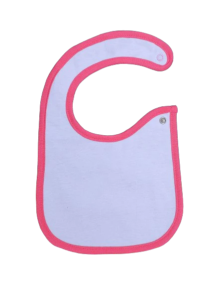 Zubaida's Bib White & Pink