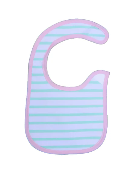 Zubaida's Bib White & Pink