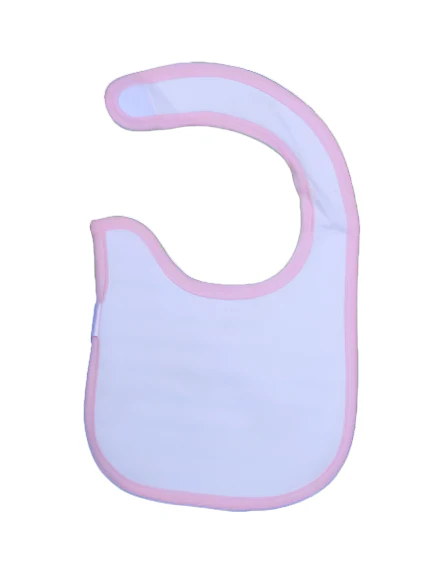 Zubaida's Bib White & Pink - Image 2