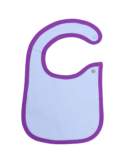 Zubaida's Bib White & Purple