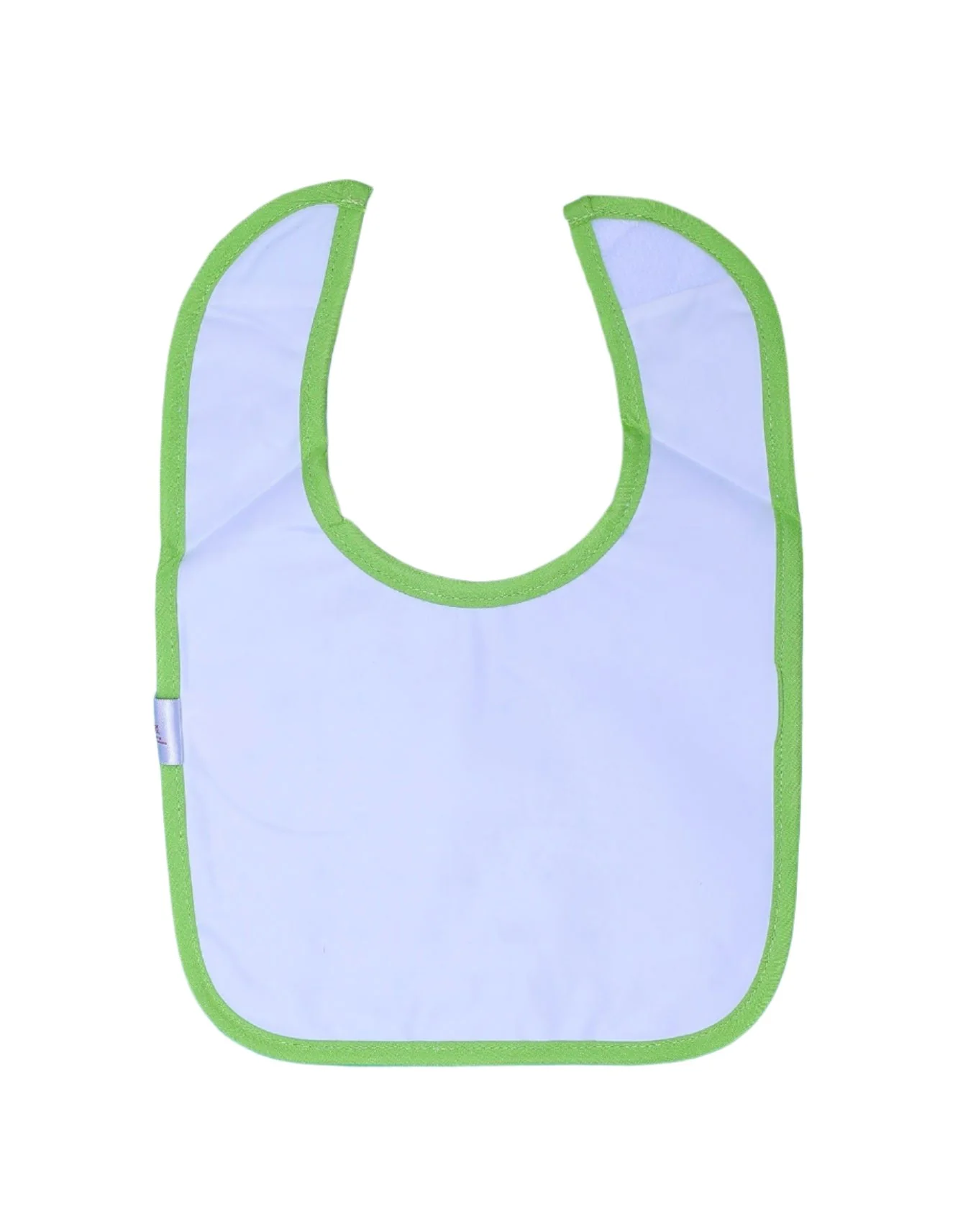 Zubaida's Bib White with Green Frog and Green Border - Image 4