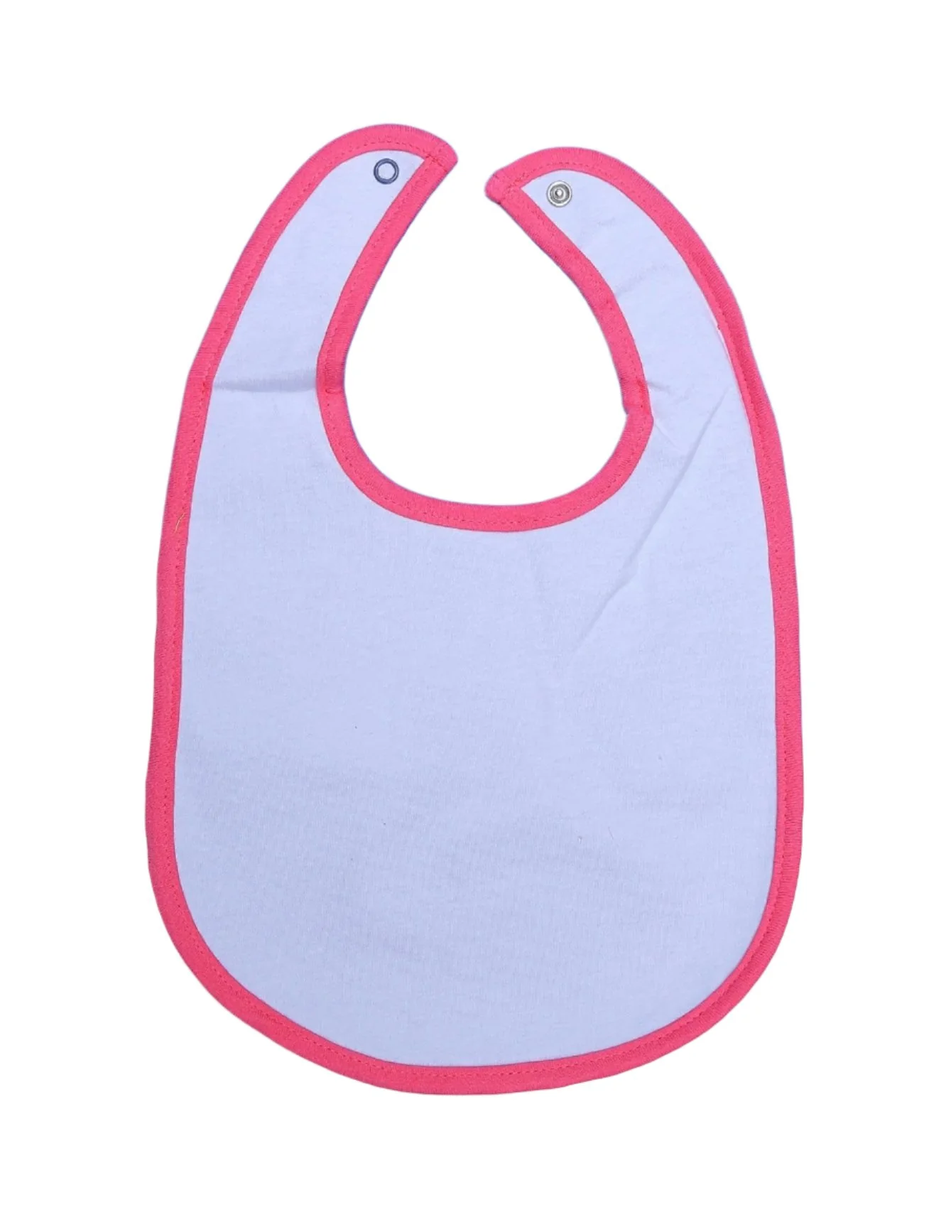Zubaida's Bib White with Pink Border