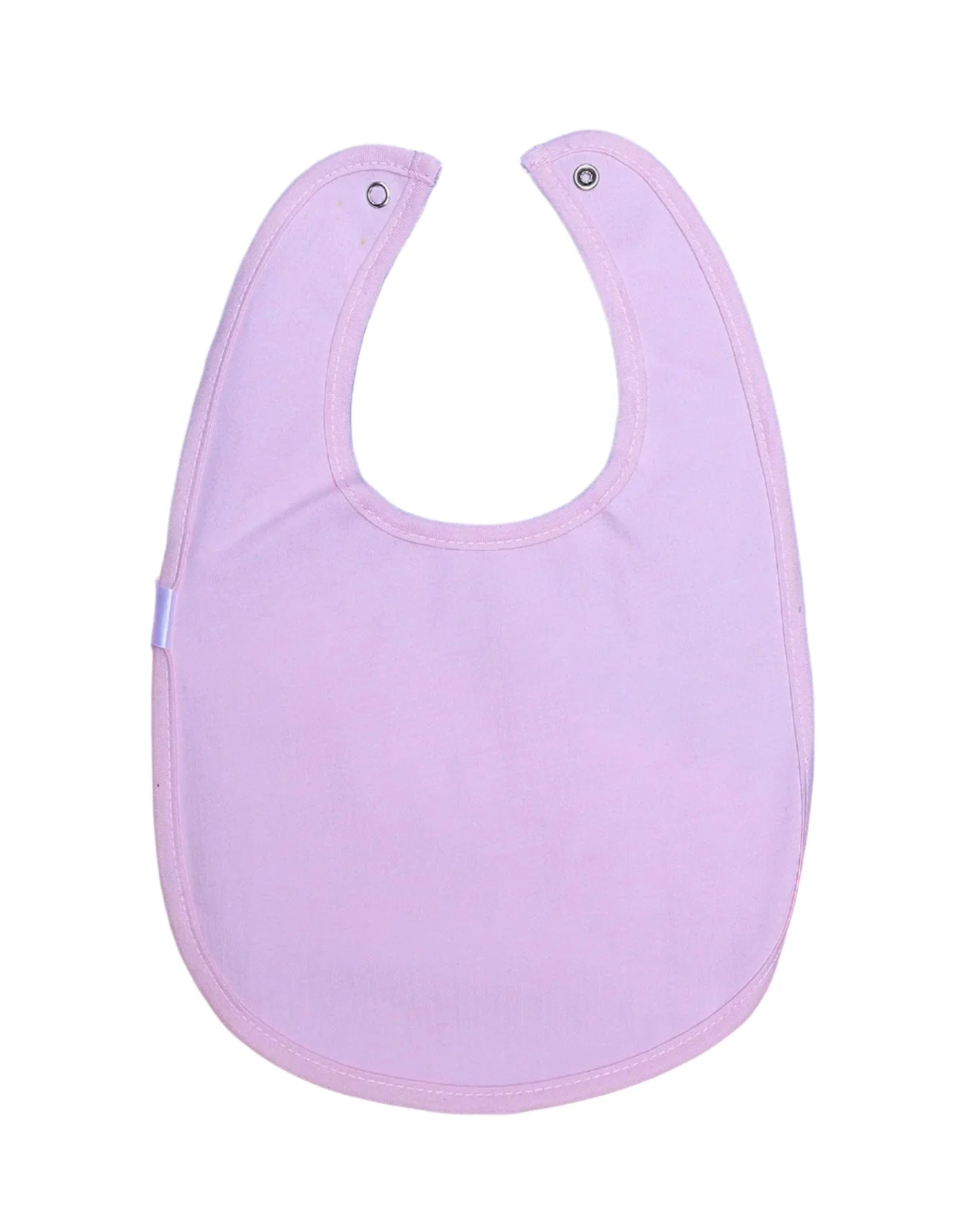 Zubaida's Bib White with Pink Polka Dots and Border - Image 2