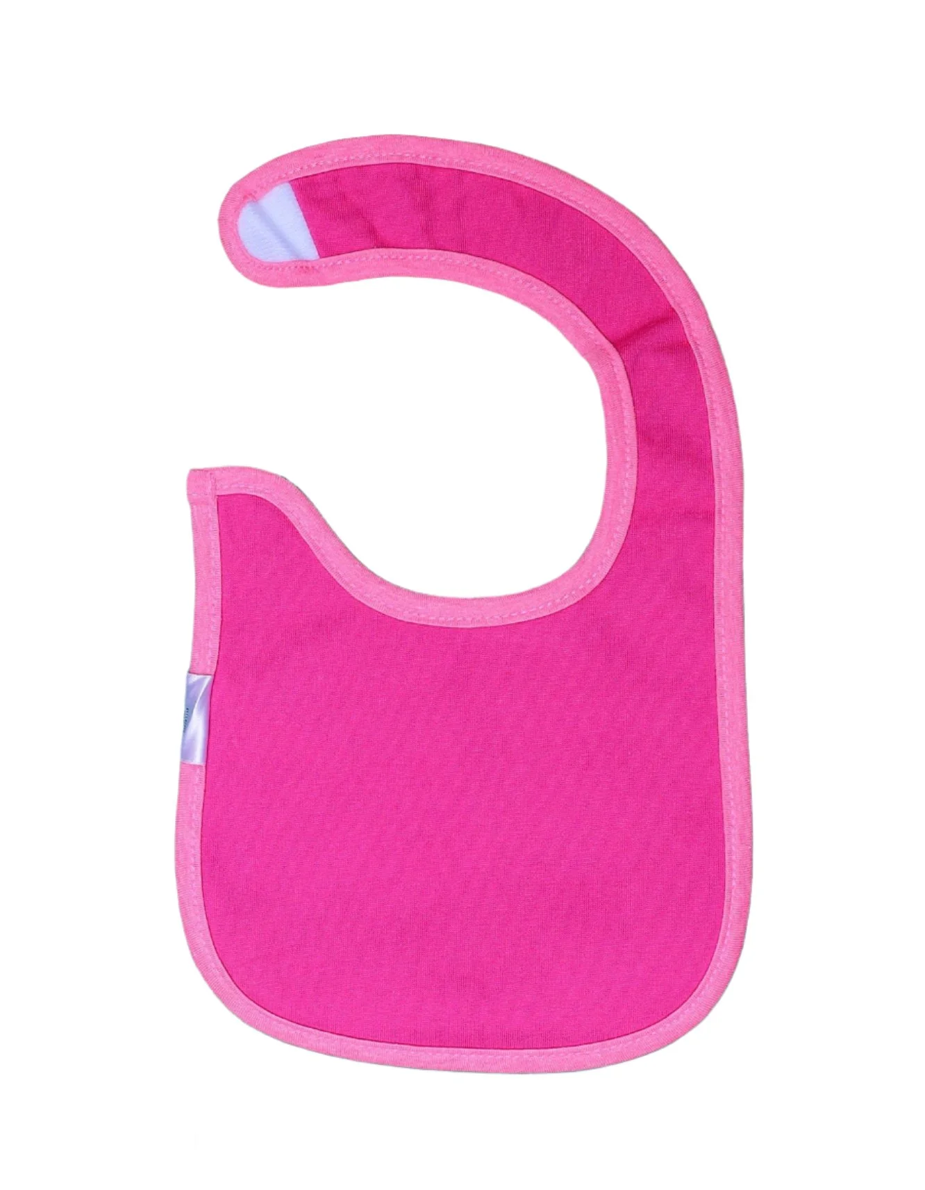 Zubaida's Bib White with Printed Monkey and Giraffe and Pink Back - Image 2
