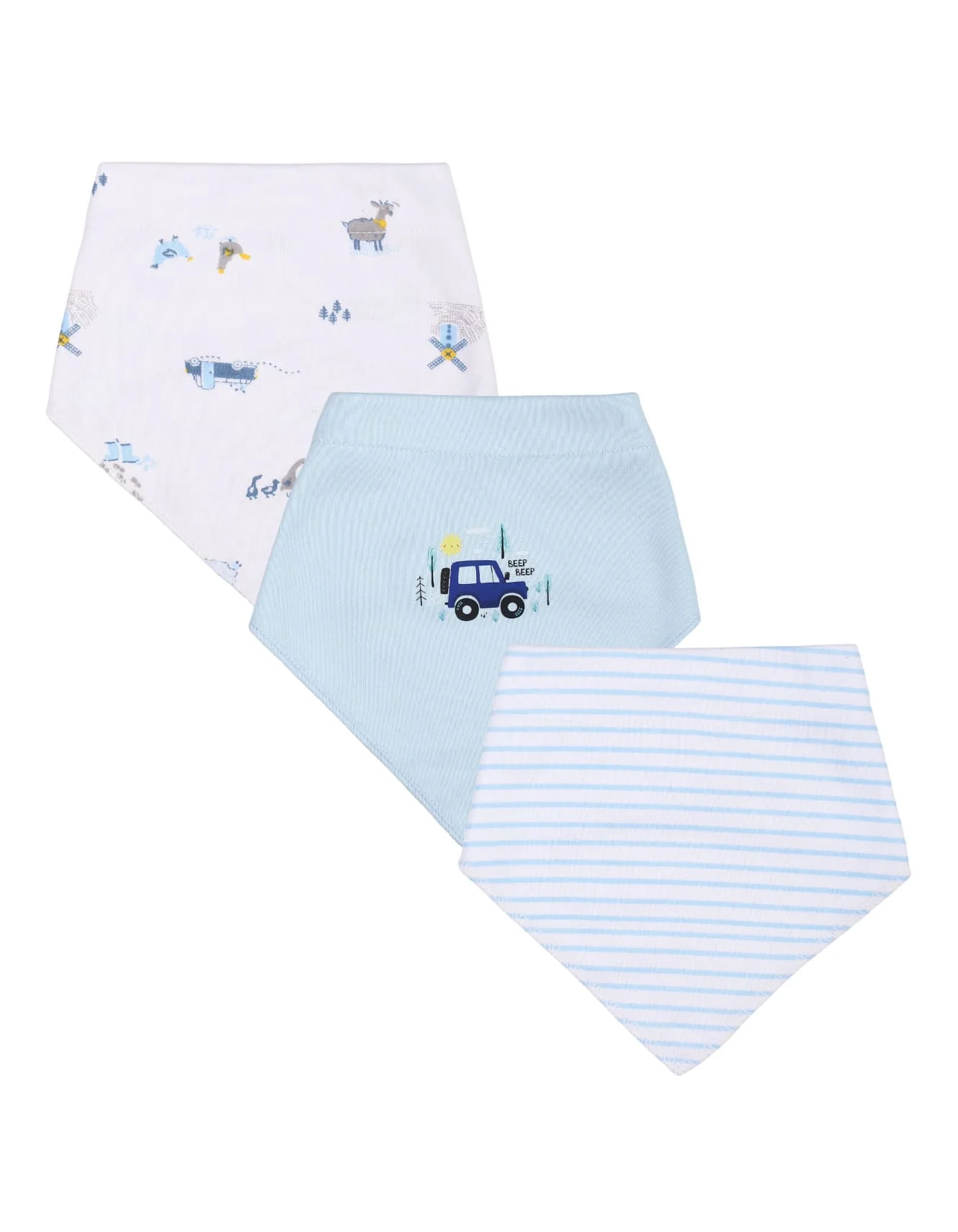 Baby Boy Bibs Bambies® Pack of 3 Farmlands at Zubaidas Official™ Pakistan