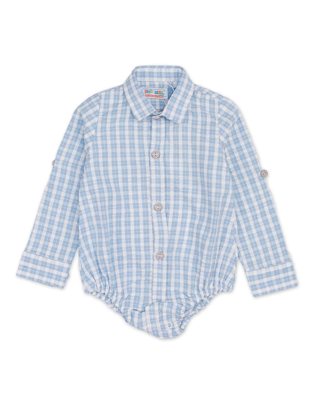 Zubaida's Shirt Style Checkered Bodysuit
