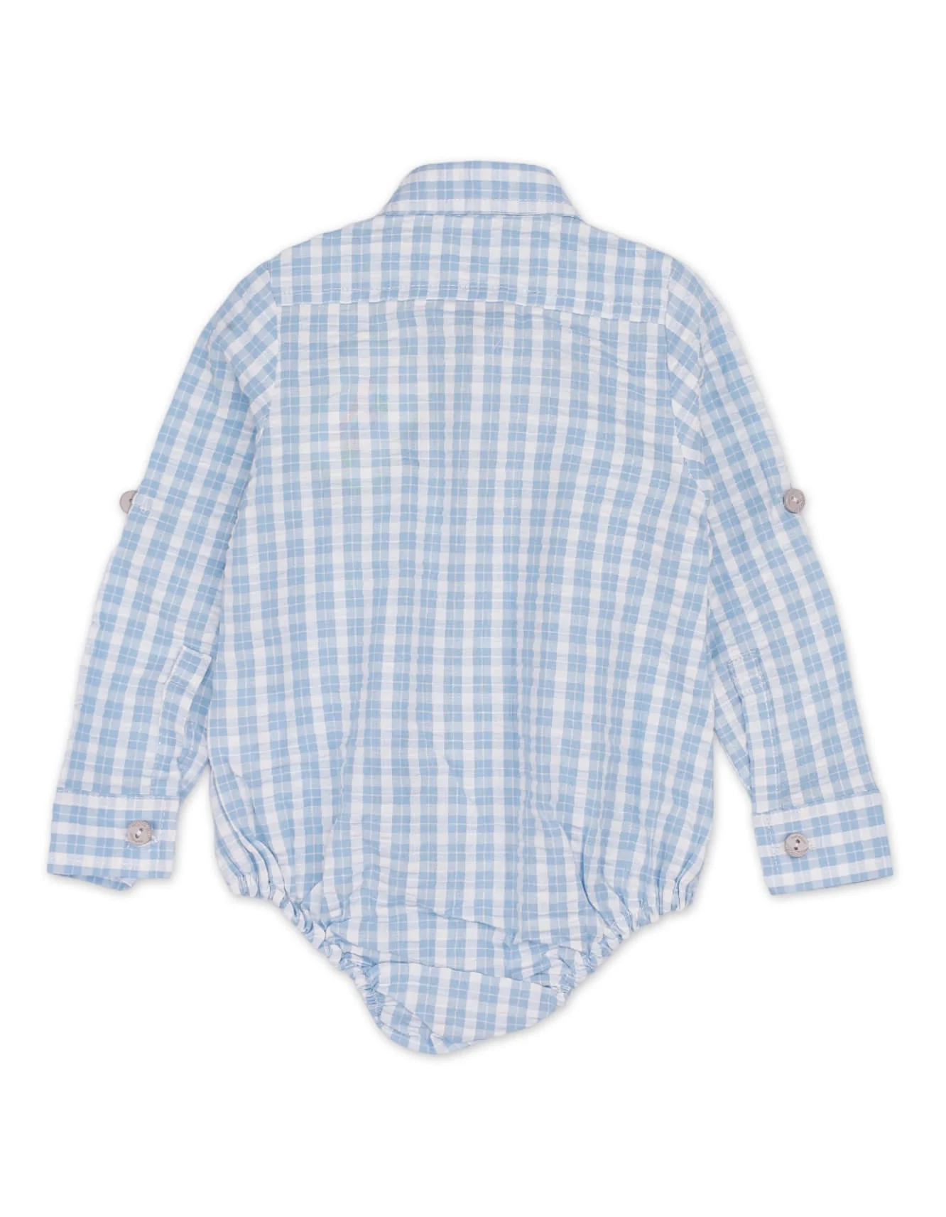 Zubaida's Shirt Style Checkered Bodysuit - Image 2