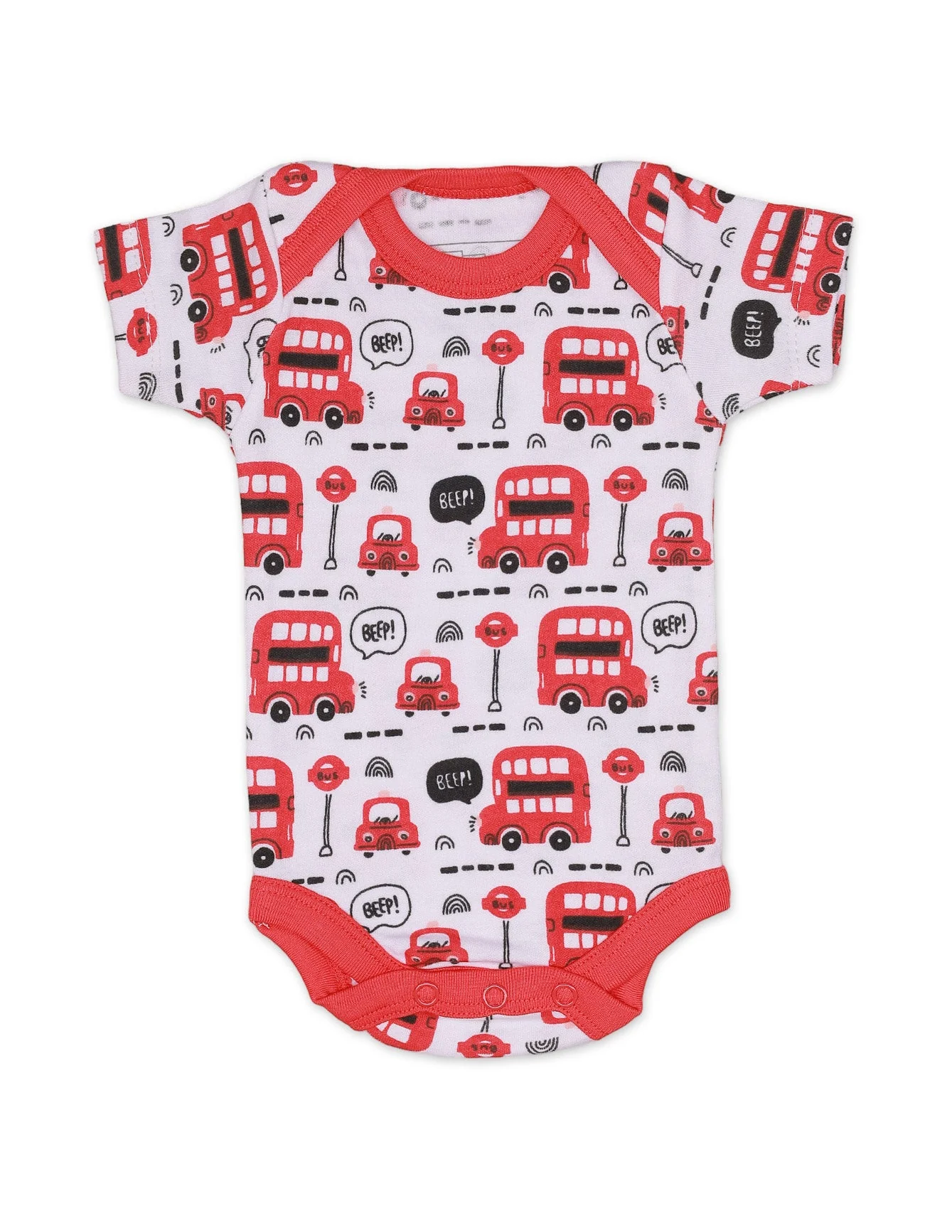 Zubaida's Body Suit Set Bus Theme for Boys - Pack of 3 - Image 6