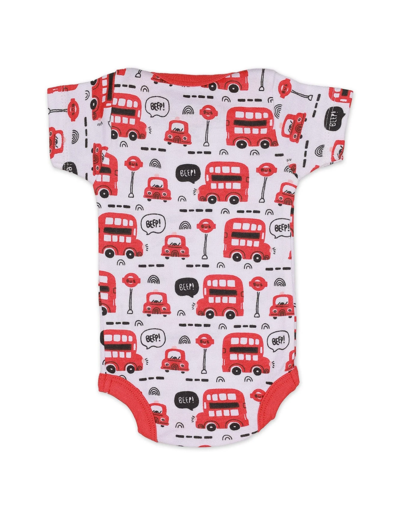 Zubaida's Body Suit Set Bus Theme for Boys - Pack of 3 - Image 7