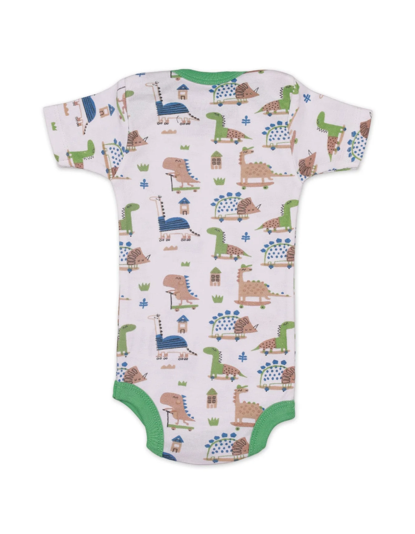 Zubaida's Body Suit Set with Green Dinos Theme for Boys - Pack of 3 - Image 7