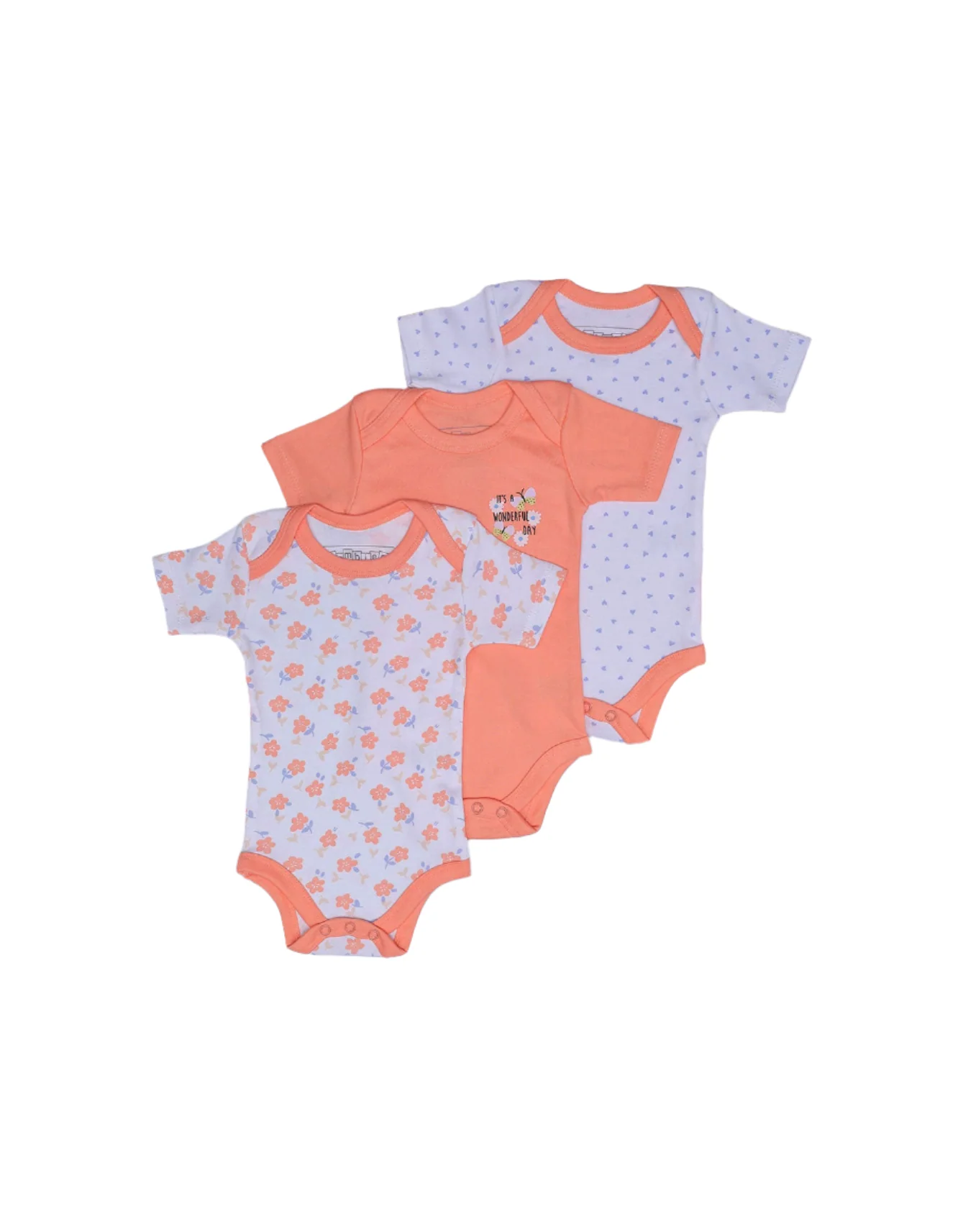Zubaida's Body Suit Set with Floral Theme - Pack of 3
