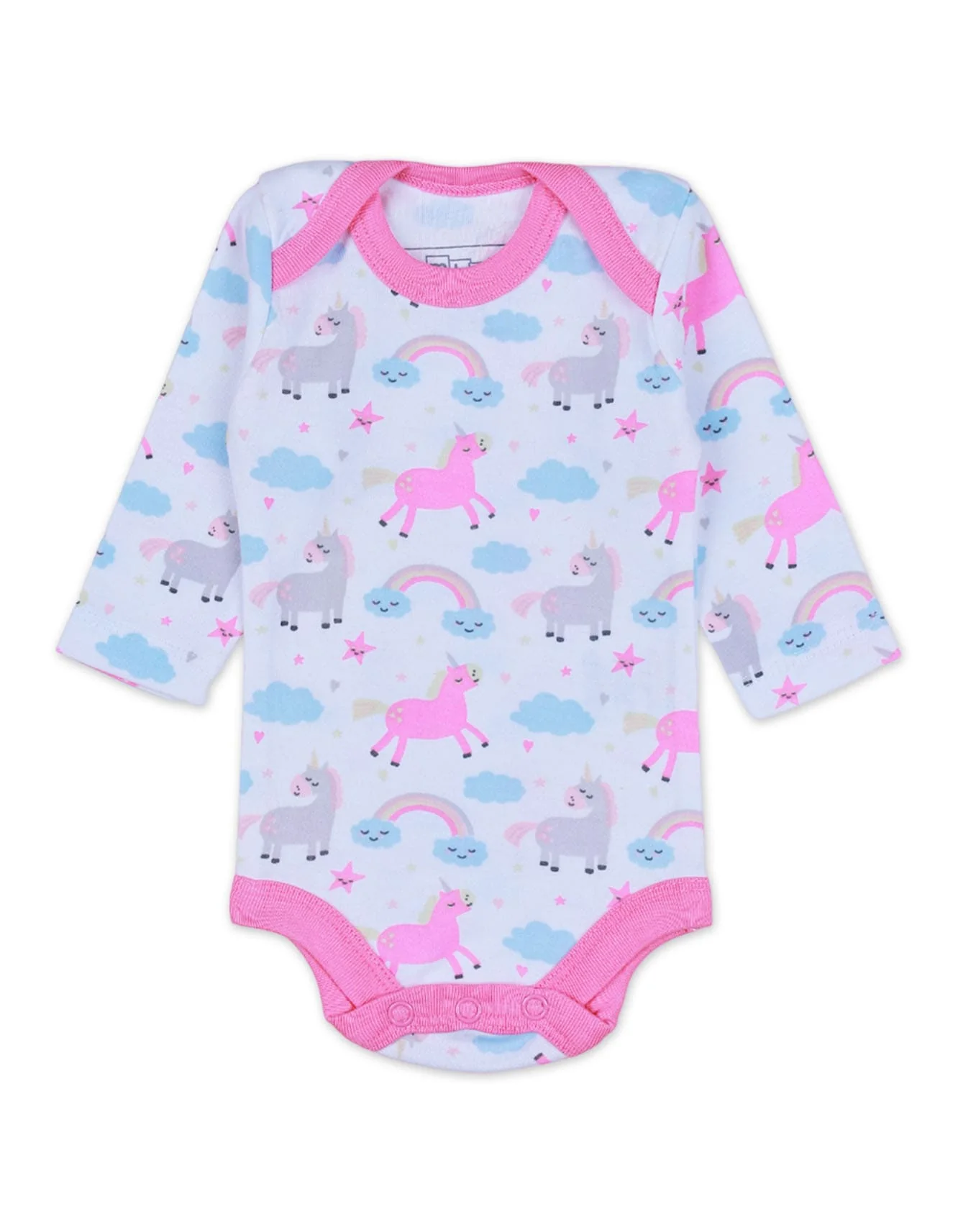 Zubaida's Body Suit Set with Unicorn Theme for Girls - Pack of 3 - Image 4