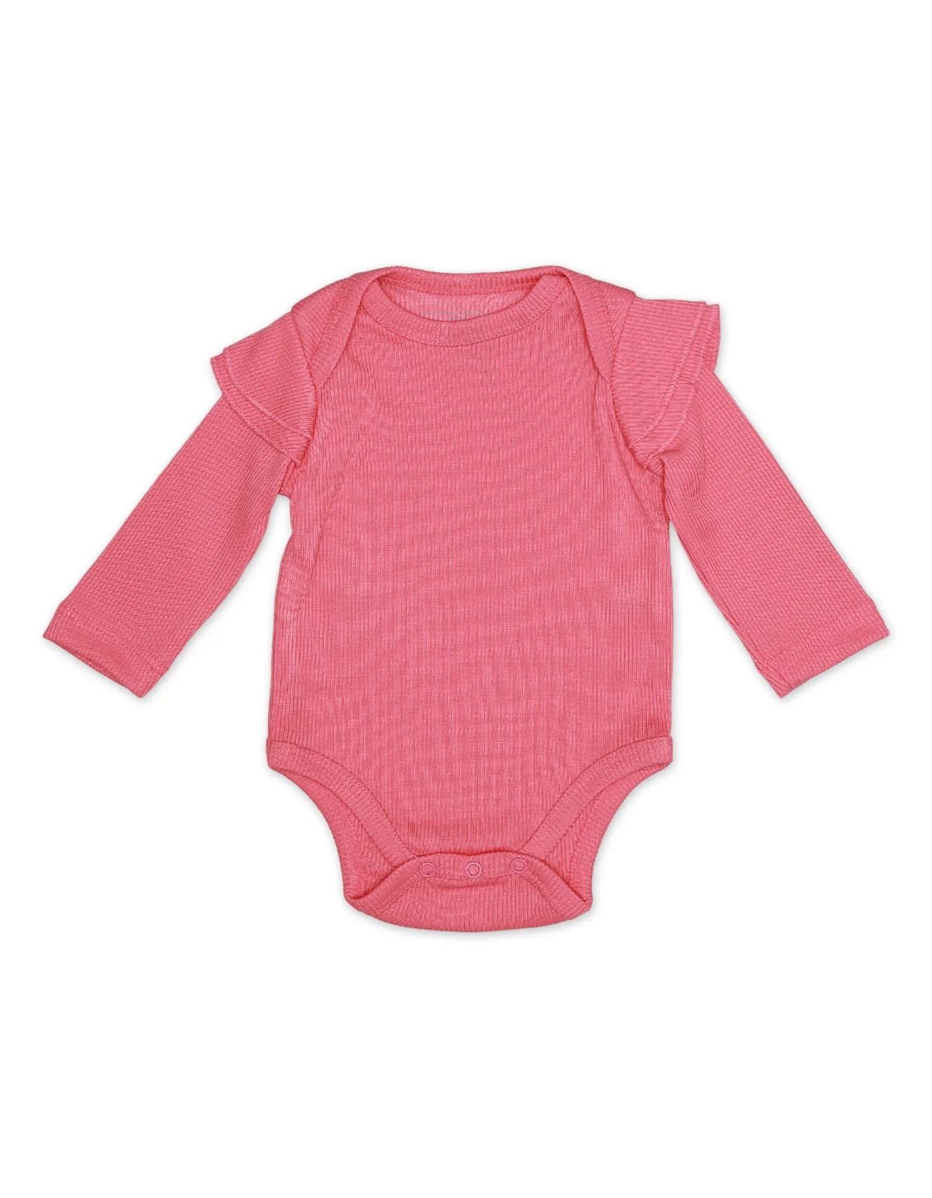 Zubaida's Bodysuit Shoulder Frill Pink Infant Girls