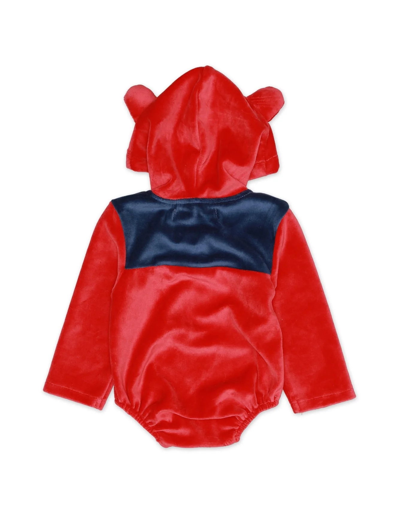 Zubaida's Bodysuit With Hooide Contrast Red Infant Girls - Image 2