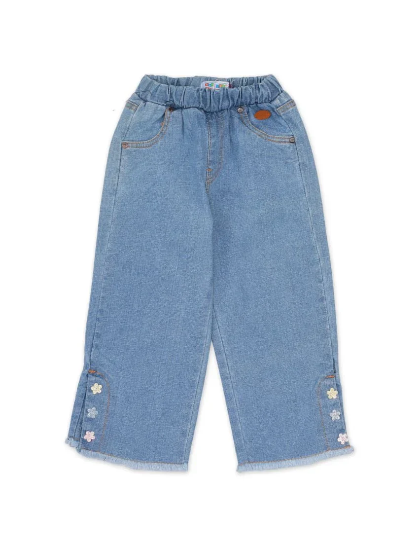 Zubaida's Bootcut Denim Pants for Girls