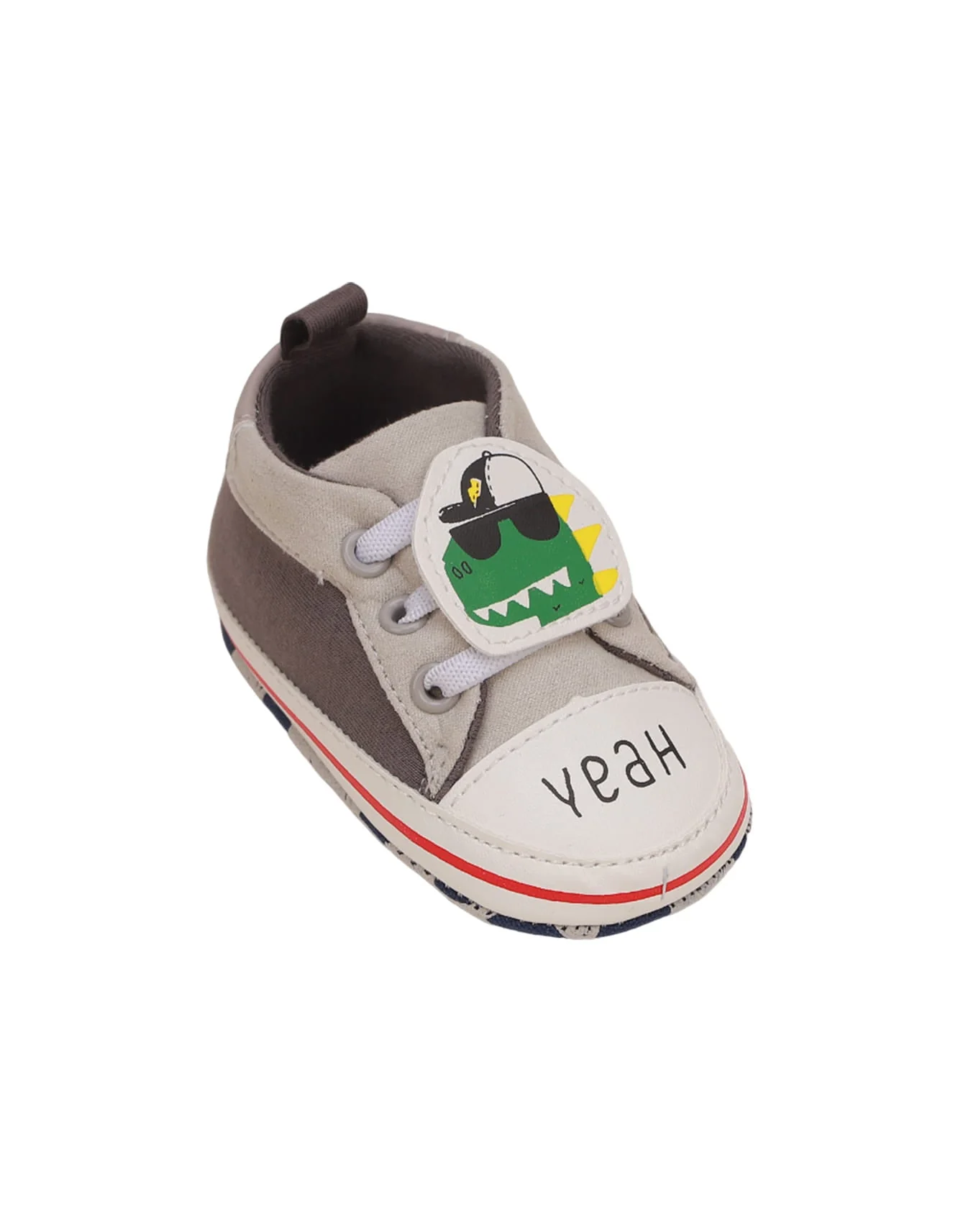 Booties Gray with Dino Theme for Boys - Image 3