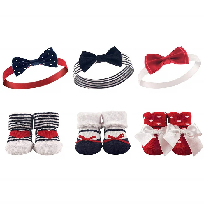 Zubaida's Adorable 6 Pcs Socks & Headbands Coordinated Set - Image 3