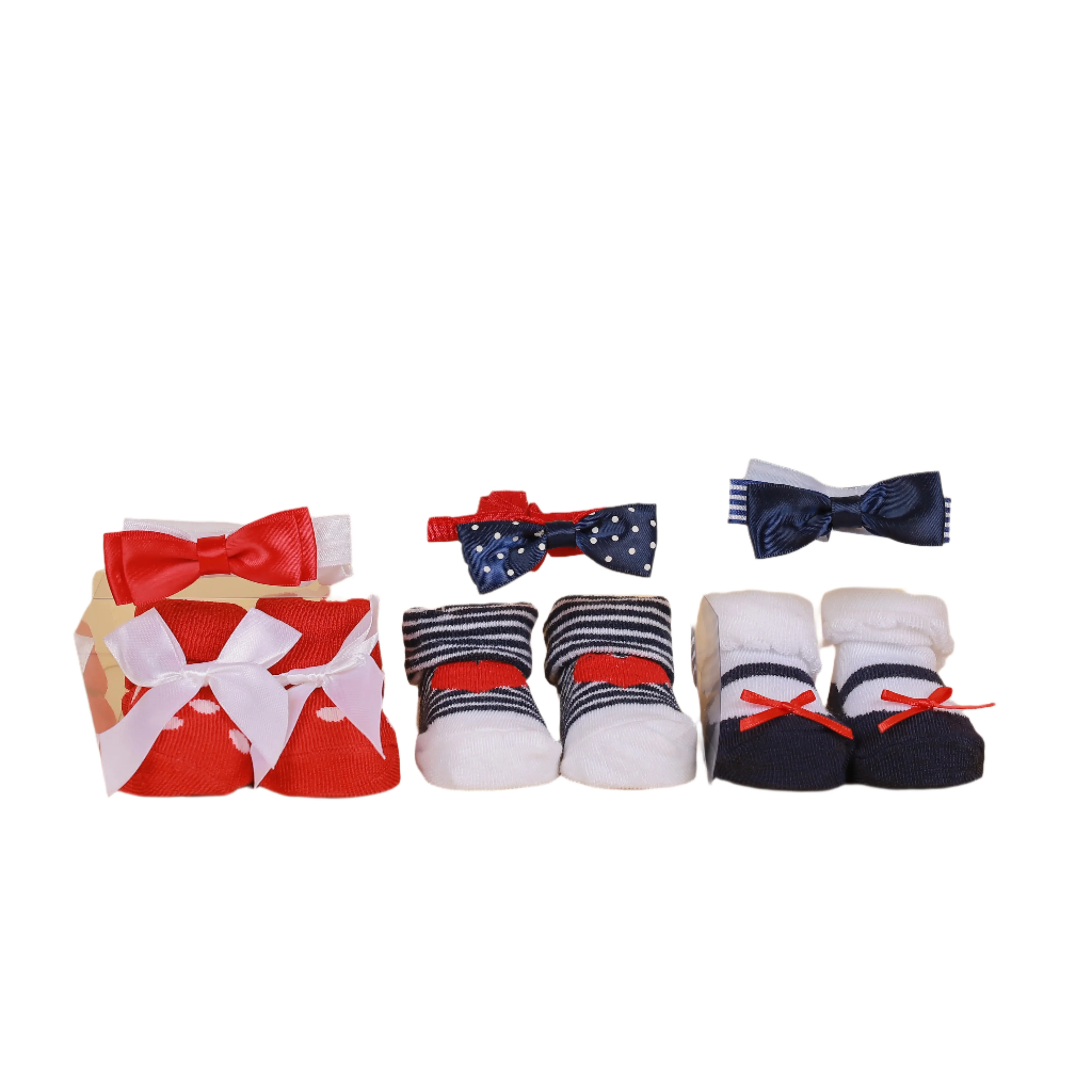 Zubaida's Adorable 6 Pcs Socks & Headbands Coordinated Set - Image 4
