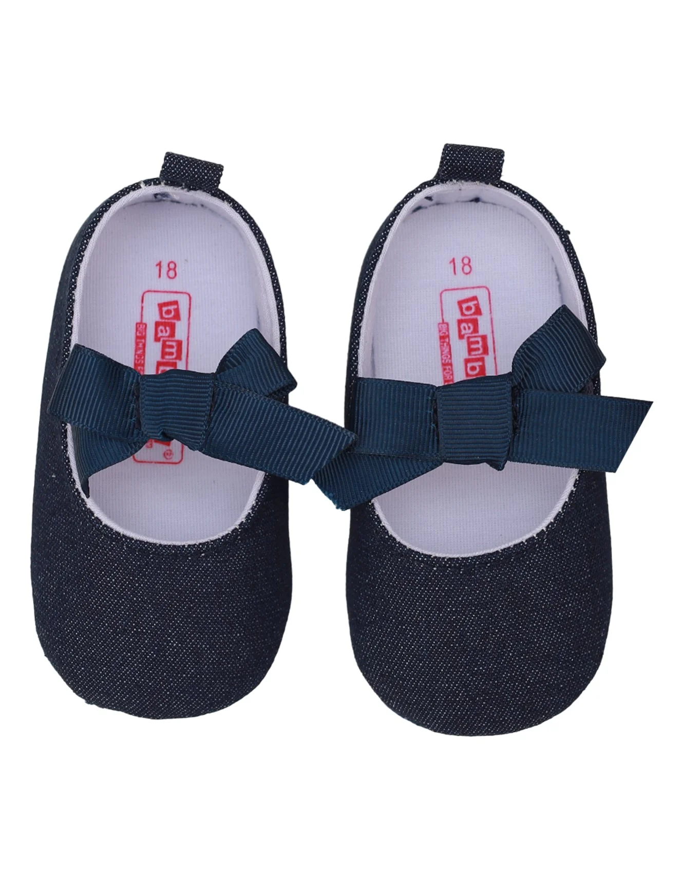 Booties Navy with Bow for Girls - Image 2