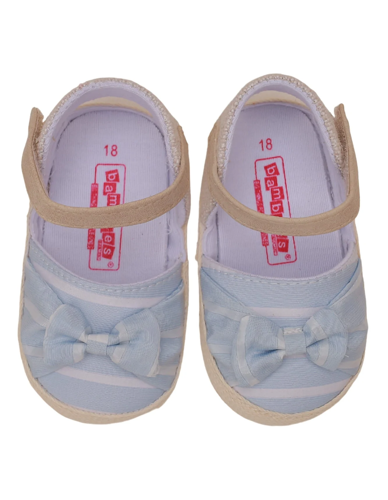 Booties Sky Blue with Bow for Girls - Image 2