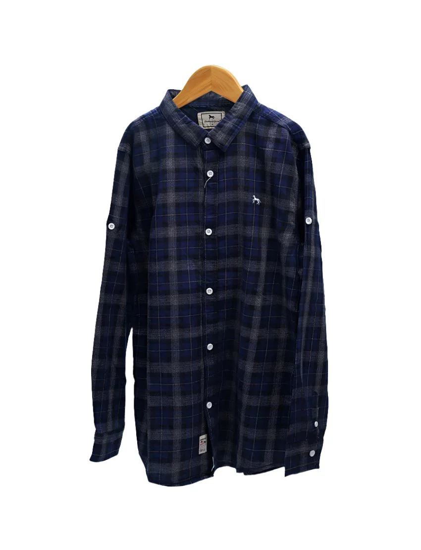 Boys Shirt Bambies® Navy Blue Checkered at Zubaidas Official™ Pakistan