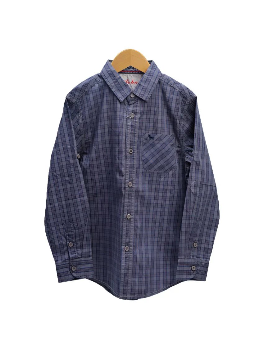 Boys Shirt Bambies® Grey Checkered at Zubaidas Official™ Pakistan