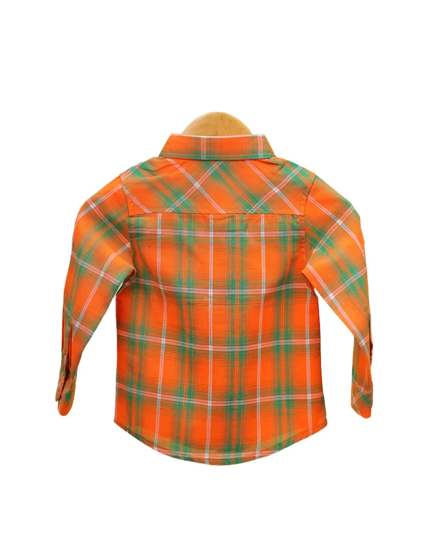 Boys Shirt Bambies® Orange Check at Zubaidas Official™ Pakistan - Image 2