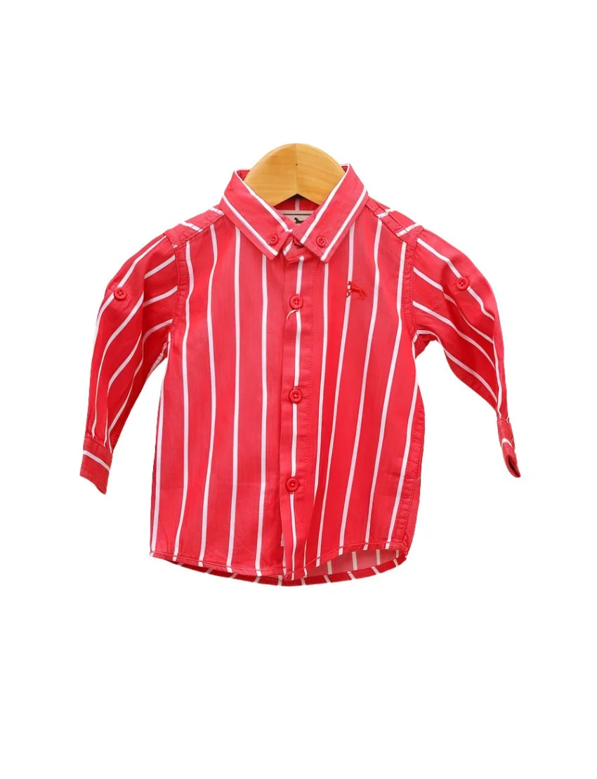 Boys Shirt Bambies® Red Stripes at Zubaidas Official™ Pakistan