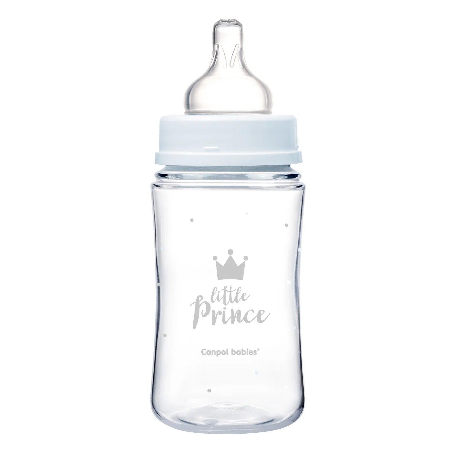 Canpol babies Anti colic Wide Neck Bottle 240 ML PP Easy Start ROYAL BABY blue 35/234 at Zubaidas Official™ - Image 2