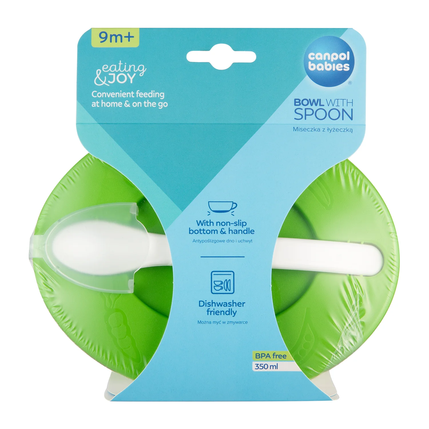 Canpol Babies Bowl with Spoon and Lid 350 ML LITTLE COW Green 31/406 at Zubaidas Official™ - Image 5