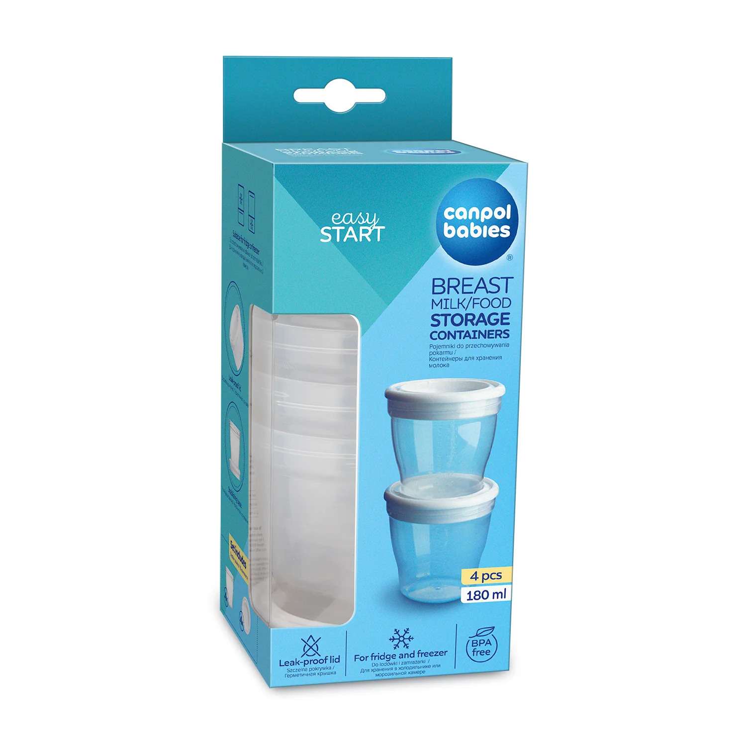 Canpol babies Breast Milk/Food Starage Containers 4 pieces 180 ML 12/204 at Zubaidas Official™ - Image 5